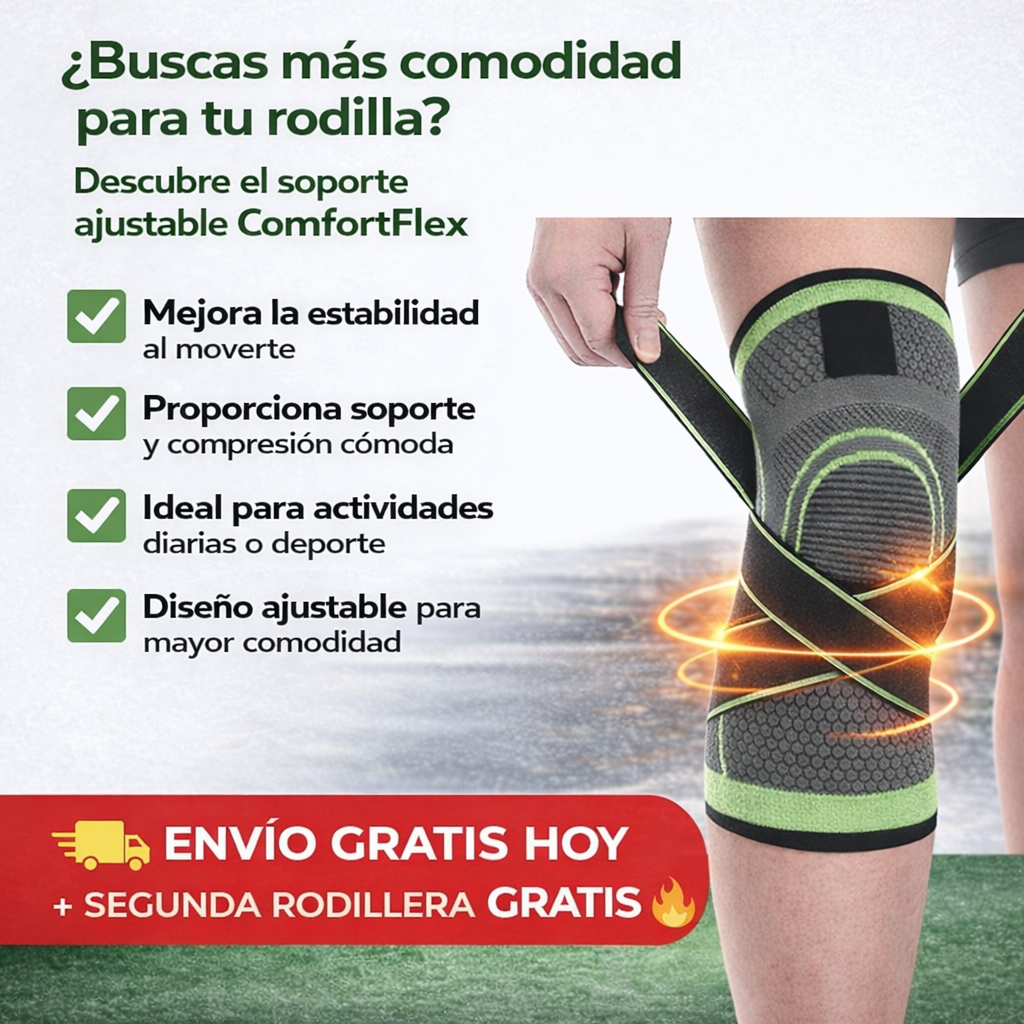 ComfortFlex - Rodillera Ajustable ComfortFlex 2x1 – Soporte y Estabilidad