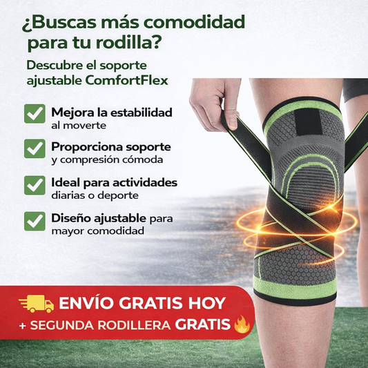 ComfortFlex - Rodillera Ajustable ComfortFlex 2x1 – Soporte y Estabilidad