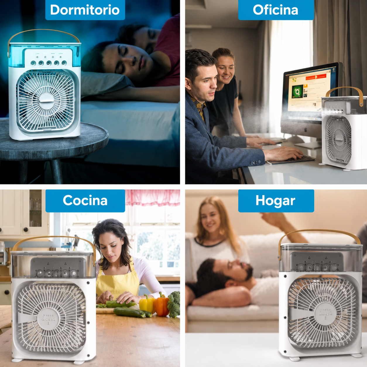 AeroFresh Pro™ – Enfriador Portátil con Humidificador y Luz LED