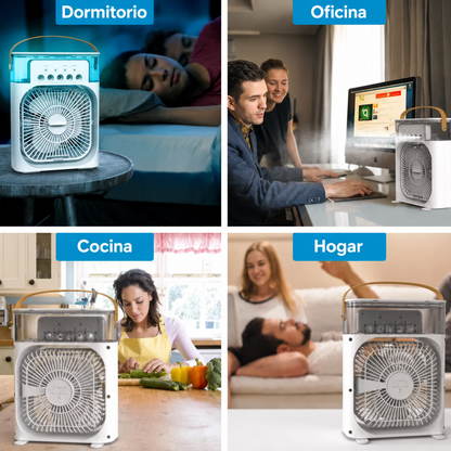 AeroFresh Pro™ – Enfriador Portátil con Humidificador y Luz LED